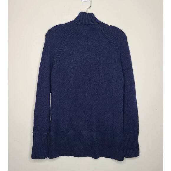 J Crew blue wool alpaca turtleneck sweater - small - Picture 3 of 6